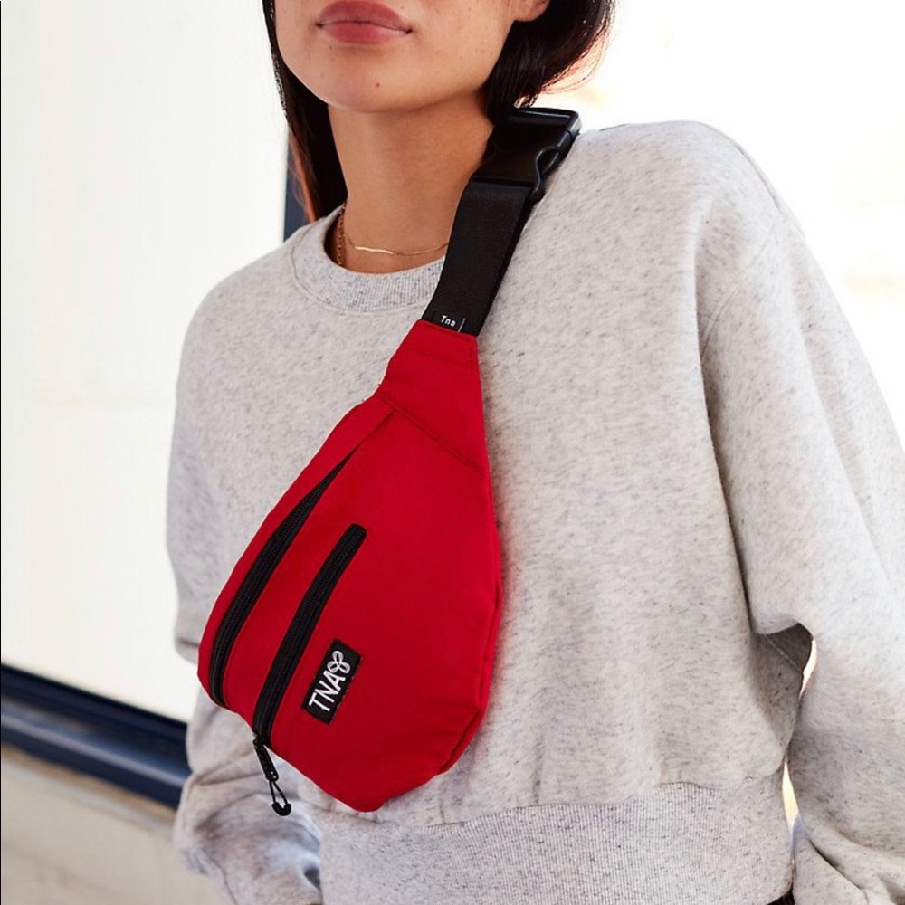 ARITZIA X TNA red Fanny pack